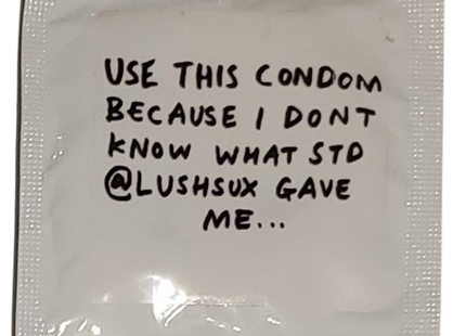 LushSux Condom White Art Object by LushSux