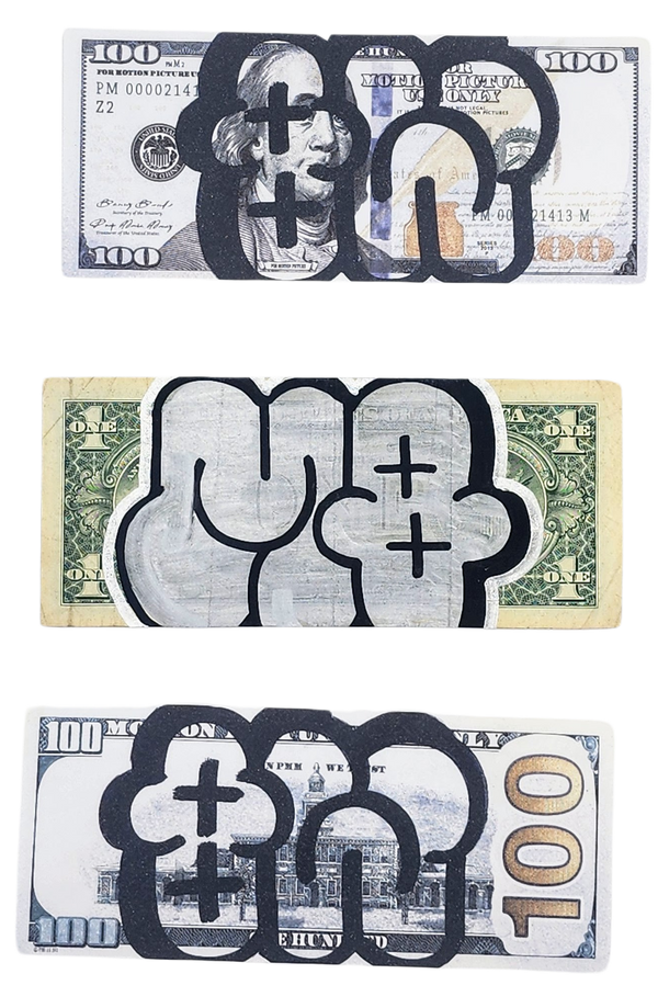 MQ Silver Tag Dollar Original Marker Drawing by MQ Planet- Mque