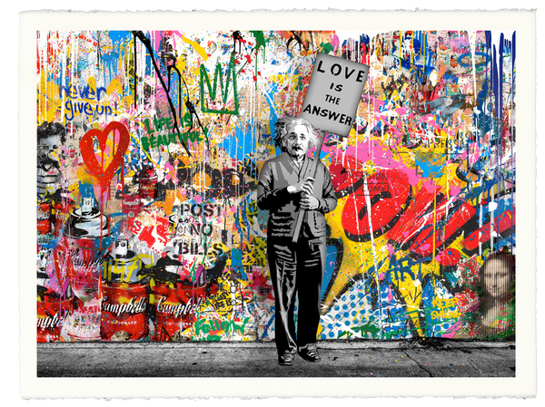 M=bw² Collage Large Format Silkscreen Print by Mr Brainwash- Thierry Guetta