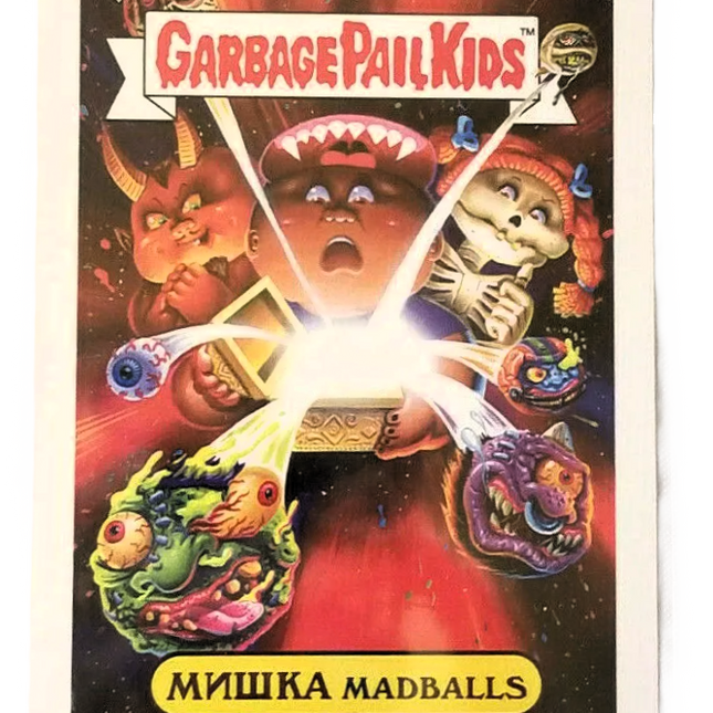 МИШКА Madballs Garbage Pail Kids Card Art Object by Mishka NYC