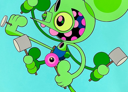 Marching to Oblivion Blue Raspberry Silkscreen Print by Dalek- James Marshall