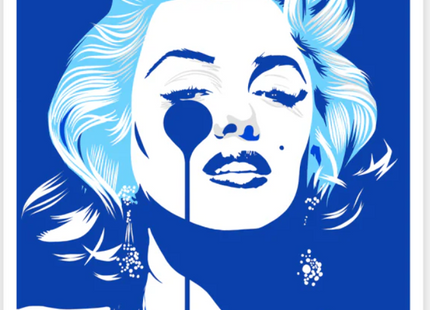 Marilyn Pure Joy Aqua Silkscreen Print by Pure Evil