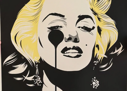 Marilyn Pure Joy Yellow Silkscreen Print by Pure Evil