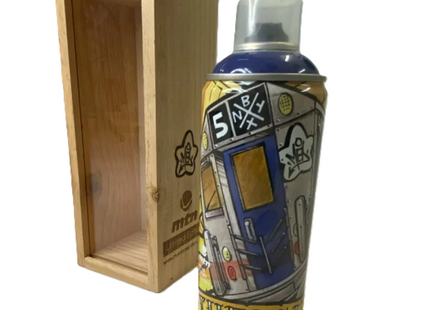 Med TCS TuffCityStyles Ultramarine Blue Spray Paint Can Artwork by Montana MTN