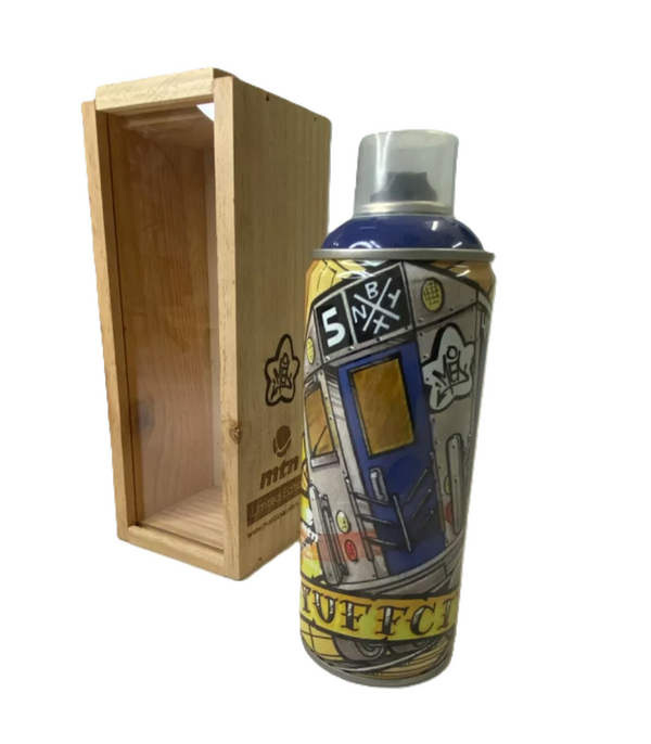 Med TCS TuffCityStyles Ultramarine Blue Spray Paint Can Artwork by Montana MTN