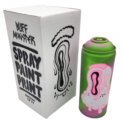 Melty Misfit Eye Drip- Pink/Green Spray Paint Can by Buff Monster