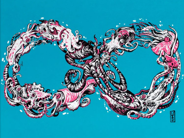 Serigrafía Mobius Teal PP de Lauren YS