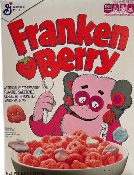 kaws cereal monsters Monsters Franken Berry Cereal Object Art by Kaws- Brian Donnelly – Sprayed Paint Art Collection