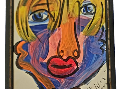 My Friend Andy Warhol 73 Original Oil Painting by Peter Keil