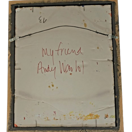 My Friend Andy Warhol 73 Original Oil Painting by Peter Keil