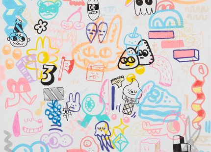 Naivety Scene Era 12 Original Marker Drawing Canvas by Blake Jones