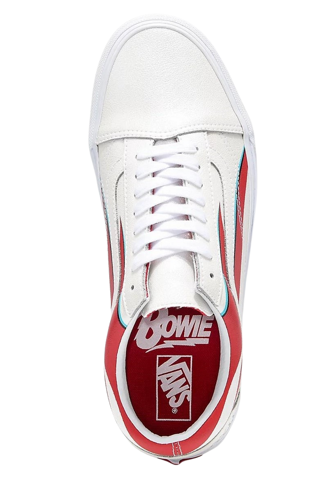 David Bowie Old Skool Aladdin Sane White Size 12 Sneaker by Vans Shoes