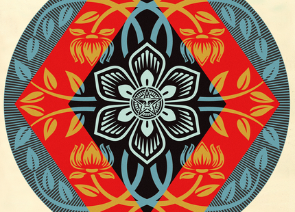 OBEY Diamond Flower Round Silkscreen Print by Shepard Fairey- OBEY