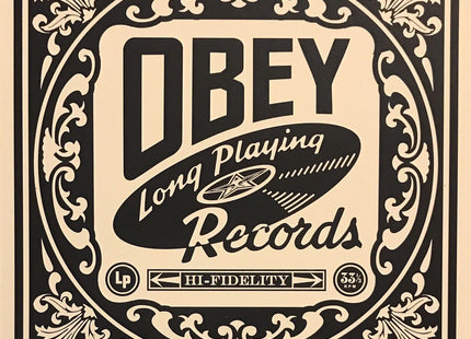 Obey Long Playing AP Silkscreen Print by Shepard Fairey- OBEY