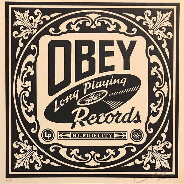 Obey Long Playing AP Silkscreen Print by Shepard Fairey- OBEY