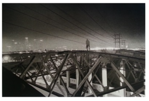 Chemin de Croix, sérigraphie en argent obscur de Zes Zeser