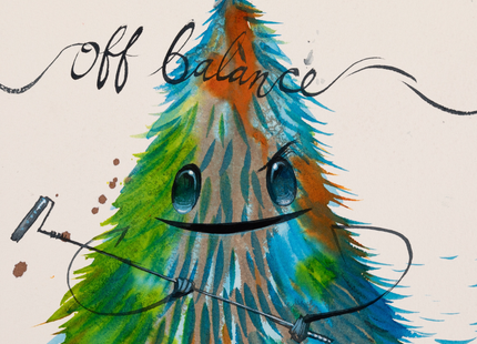 Off Balance Original Watercolor Painting by Jeff Soto