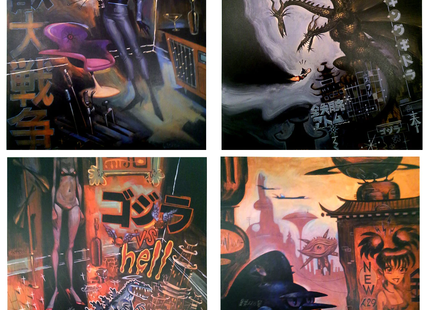 Otaku Offset Lithograph Portfolio Art Print Set by Glenn Barr