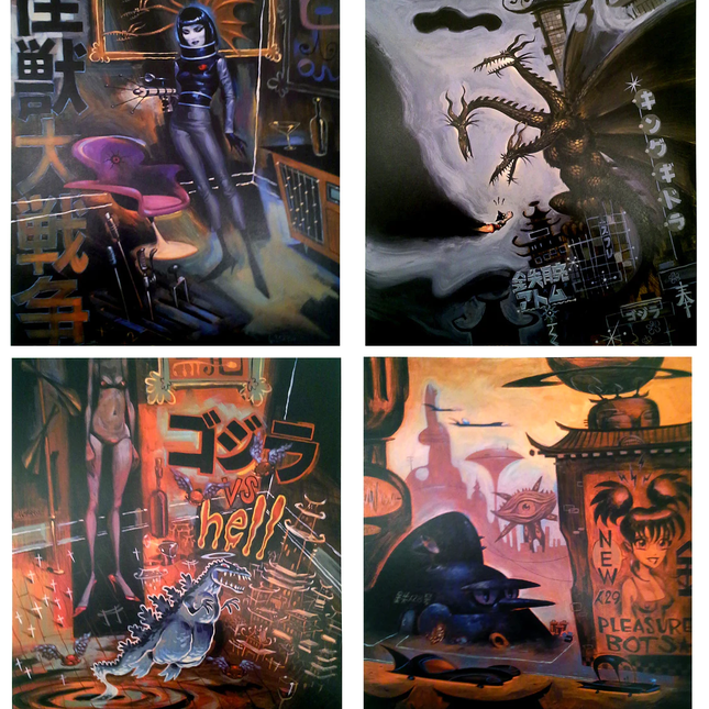 Otaku Offset Lithograph Portfolio Art Print Set by Glenn Barr