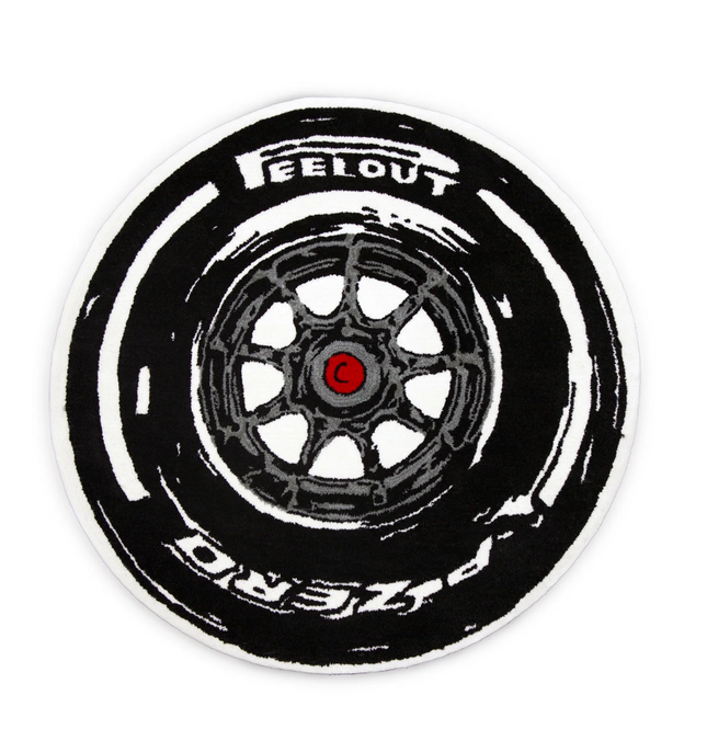 P Zero Peel Out Medium Tire Rug by Scuderia Ferrari x Joshua Vides