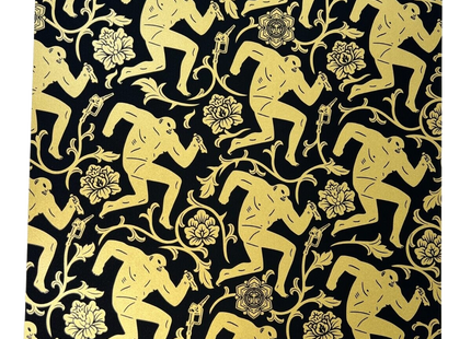 Pattern of Corruption Black Gold AP Silkscreen Print by Shepard Fairey- OBEY x Cleon Peterson