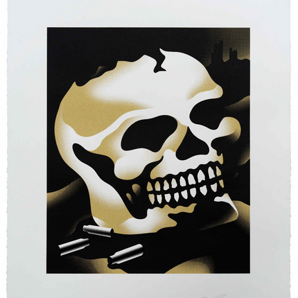 Peace Gold Silkscreen Print by Cleon Peterson