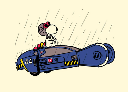 Peanuts Runner Snoopy Spinner Giclee Print by Raid71