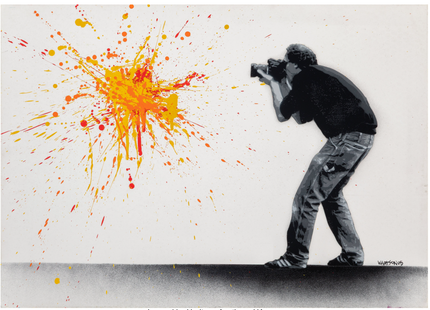 Photographer Original AP Acrylic Spray Painting by Martin Whatson