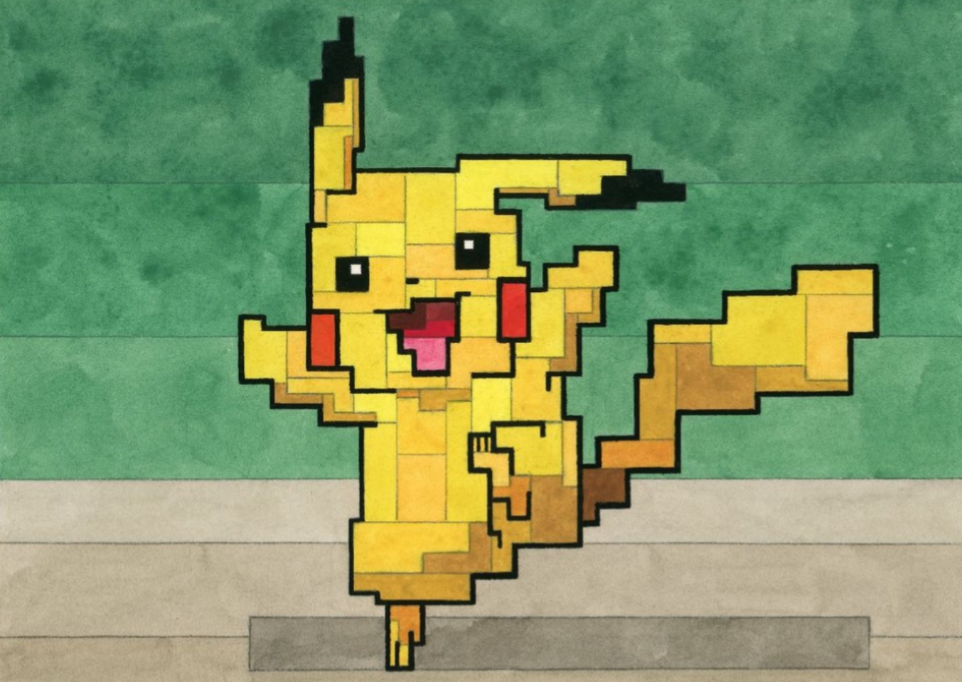 Pikachu Pokemon Archival Print by Adam Lister – Sprayed Paint Art ...