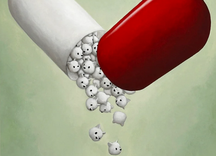 Pill Head Archival Print by Luke Chueh