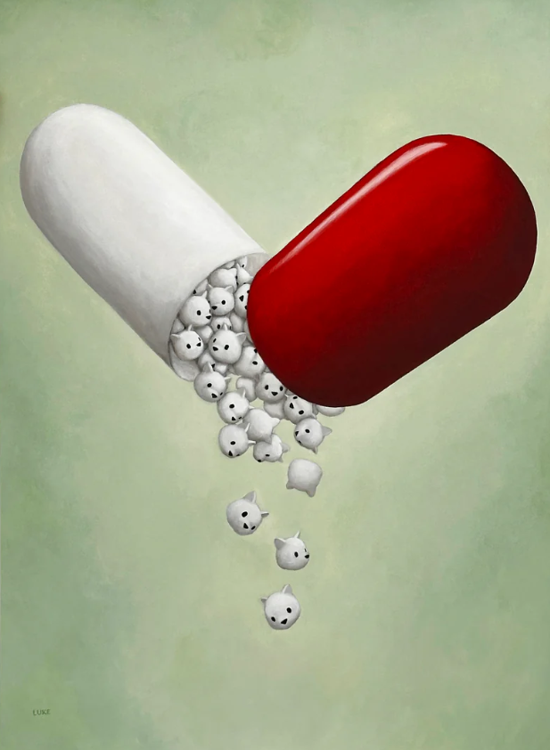 Pill Head Archival Print by Luke Chueh