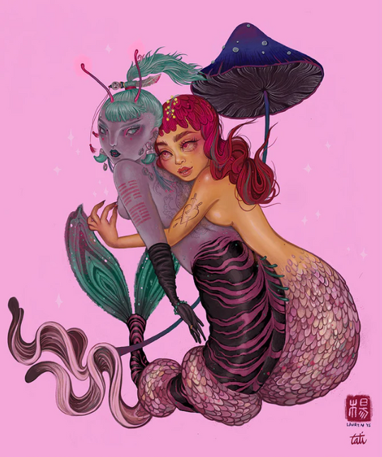 Prawn Stars Archival Print by Lauren YS