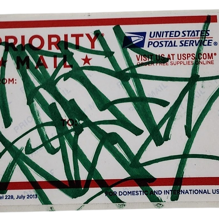 Priority Mail 228-2013 Slap-Up Label Sticker Original Tag Art by Saber