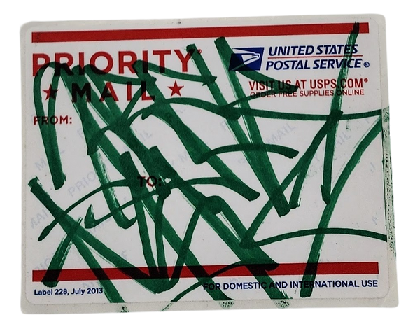 Priority Mail 228-2013 Slap-Up Label Sticker Original Tag Art by