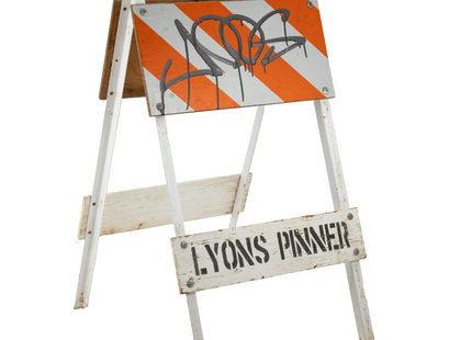 Rabbit A Frame Original Acrylic Sign Spray Painting by Blake Jones