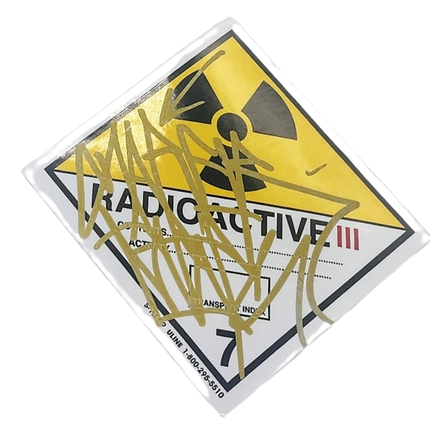 Radioactive III Slap-Up Label Sticker Original Tag Art by Saber Gold 3