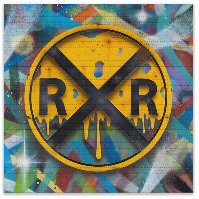 Railroad Graffiti Blotter Paper Archival Print by Lyric One