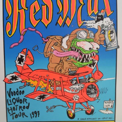 Red Max Voodoo Liquor Hotrod Tour 1997 Silkscreen Print by Frank Kozik