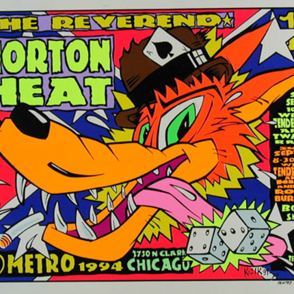Reverend Horton Heat Tenderloin Twang Rang Hi-Fi 1994 Chicago IL Silkscreen Print by Frank Kozik