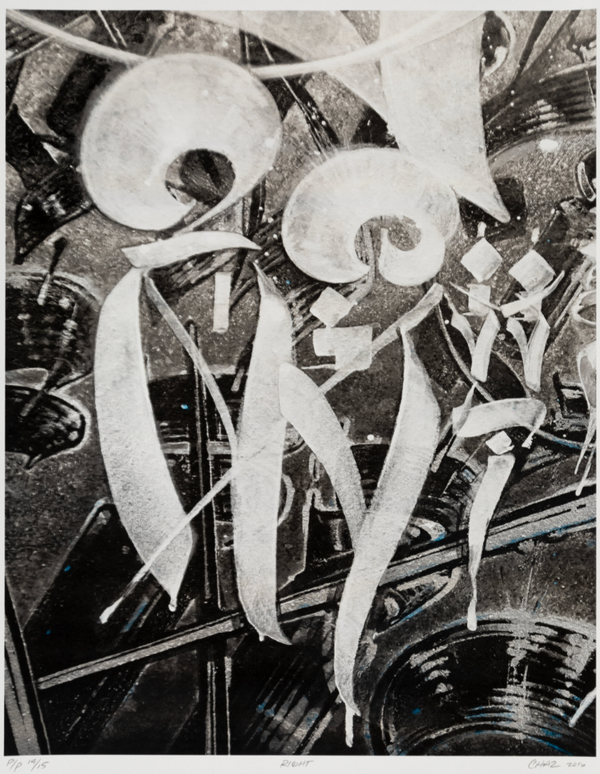 Impresión serigráfica PP derecha de Chaz Bojorquez