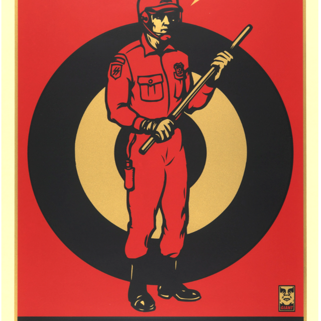 Riot Cop Large Format Silkscreen Print by Shepard Fairey- OBEY