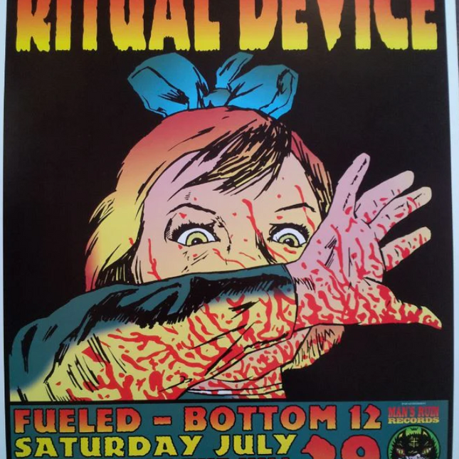 Ritual Device Fueled Bottom AP 1995 San Francisco CA Silkscreen Print by Frank Kozik