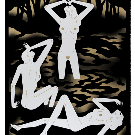 River of Blood Gold Silkscreen Print by Cleon Peterson