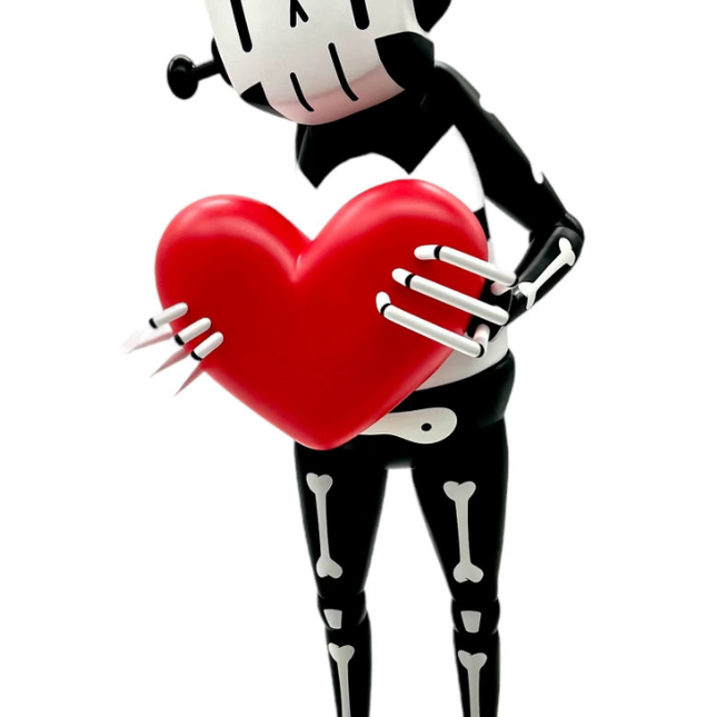 Robot With Heart Bones Art Toy by Chris RWK- Robots Will Kill