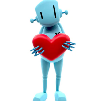 Robot With Heart Sky Blue Art Toy by Chris RWK- Robots Will Kill
