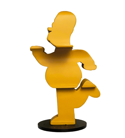 Run Homie Yellow Simpsons Sculpture by Yubi Nikola