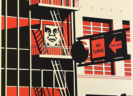 SF Fire Escape AP Silkscreen Print by Shepard Fairey- OBEY