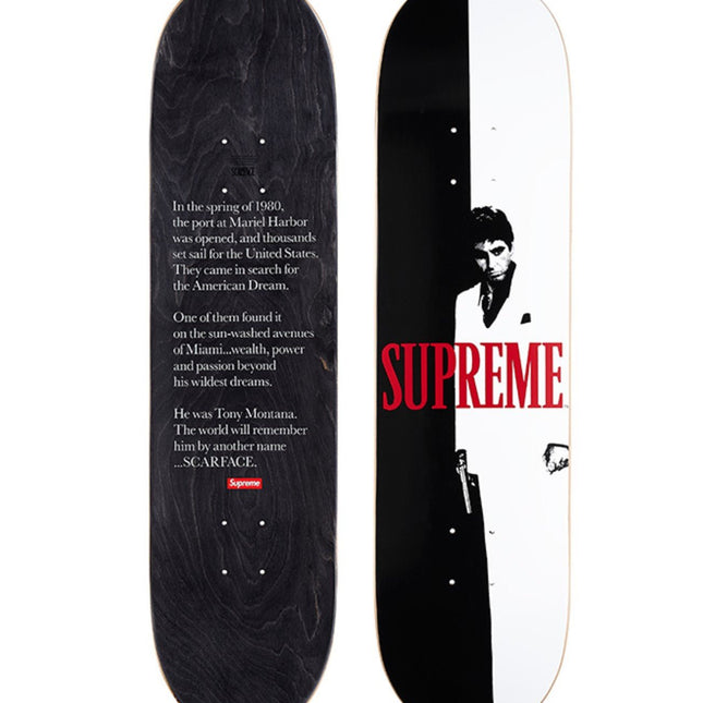 Scarface Split Skateboard Art Deck by Supreme