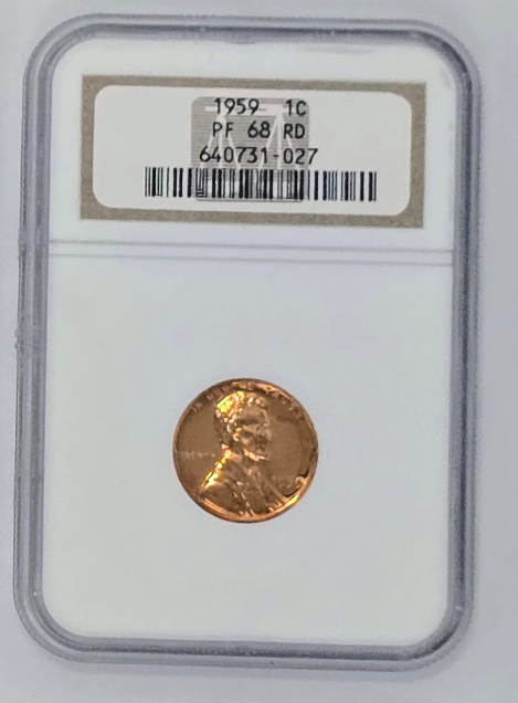 1959 1C- PF 68 RD | NGC One Cent Penny Graded Coin