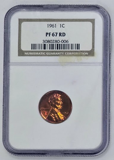 1961 C- PF 67 RD | NGC One Cent Penny Graded Coin
